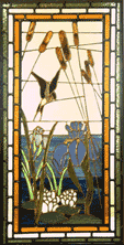 Reeds and Swallow panel